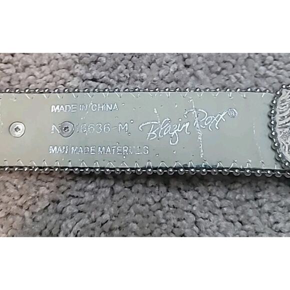 Blazin’ Roxx Silver Floral Rhinestone Cowgirl Rodeo Belt | M 30–34 - Picture 4 of 7